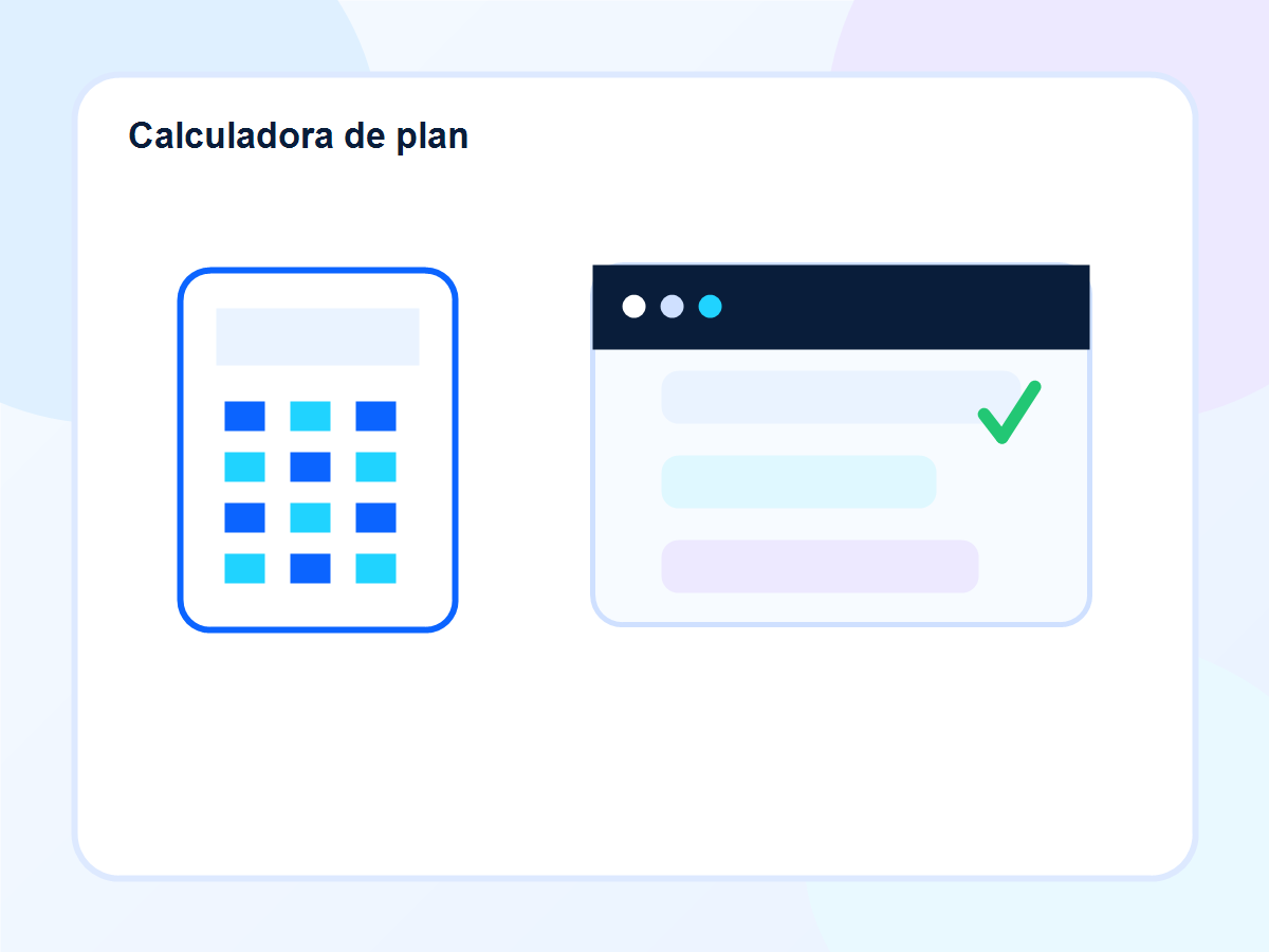 Calculadora visual para elegir plan de hosting segun proyecto, dominios y trafico