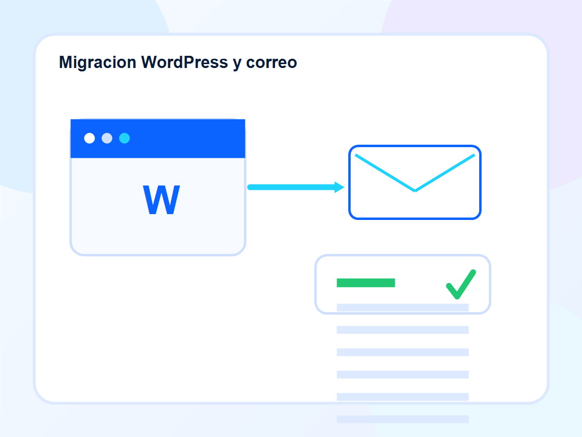 Migracion WordPress con correo, DNS, backups y checklist de verificacion